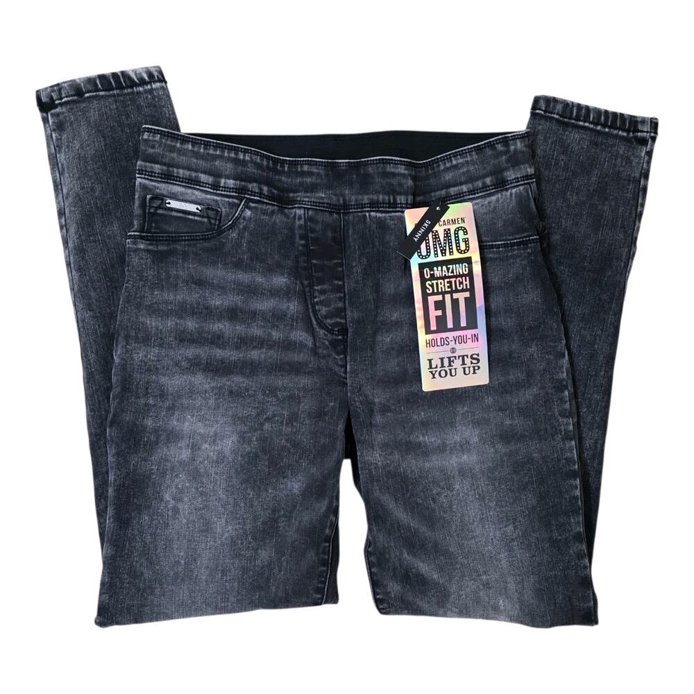 Coco + Carmen OMG Skinny Lifts Holds Jeans Distressed Black Sz 8 M NWT